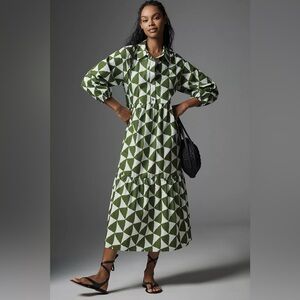 Anthropologie Mauve Bettina Dress  - Medium - Green